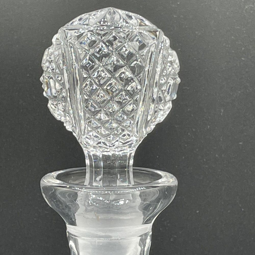 Vintage Etched Bohemian Crystal Decanter 12 Inch Glass With Stopper‎ - Picture 2 of 13